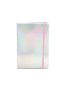 Wholesale Custom Iridescent A5 PU Leather Journal with Pink Elastic Band – Stylish Notebook for School & Office