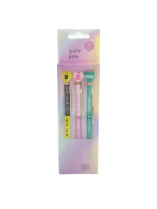Wholesale Custom Fun Quote Pens Set – 3-Pack with Motivational Phrases